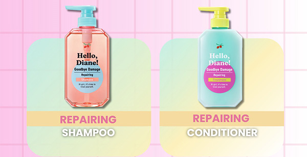 Hello Diane Goodbye Damage Repairing Shampoo, Repairing Treatment